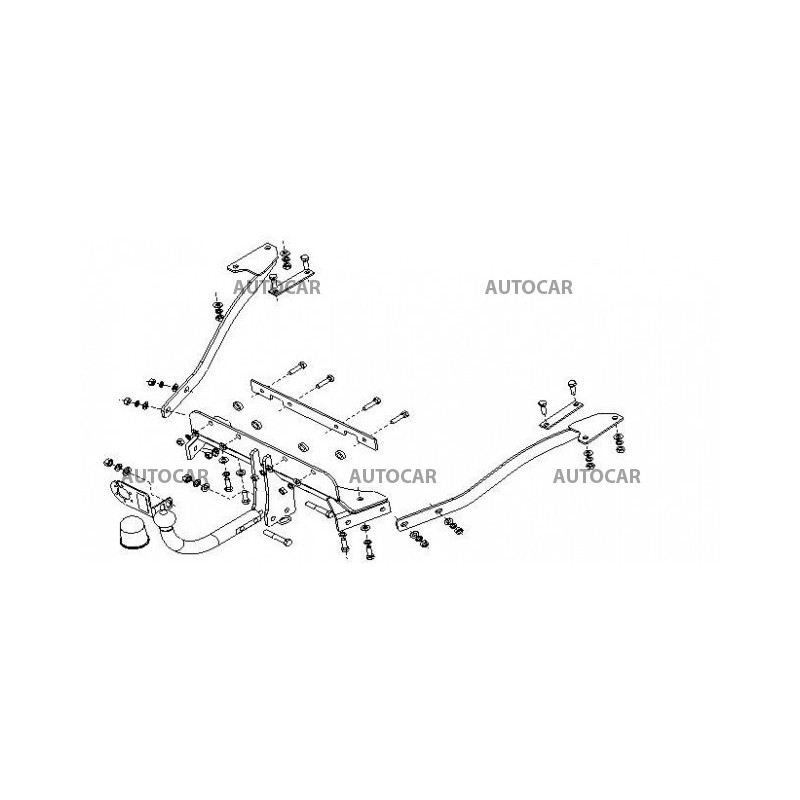 Ťažné zariadenie pre seria 7 - 4dv., sedan (E 38) - skrutkový systém - od 1994/06 do 2001/08