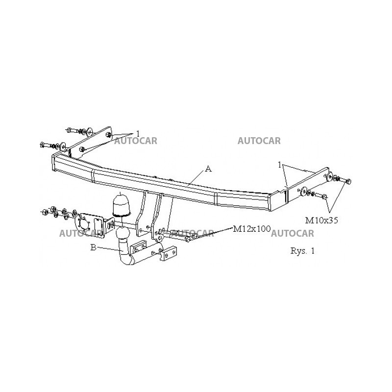 Ťažné zariadenie pre CORDOBA - 4dv., (6L2) - skrutkový systém - od 2003/01 do 