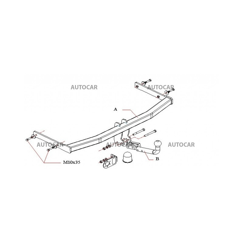 Ťažné zariadenie pre TOLEDO - 4dv., (1 M 2) - automatický systém - od 1998/05 do 2004