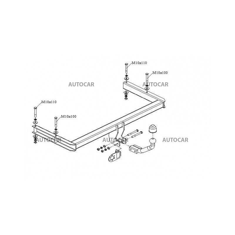 Ťažné zariadenie pre SUPERB - 4 dv., (3 U 4) - automatický systém - od 2002 do 2008