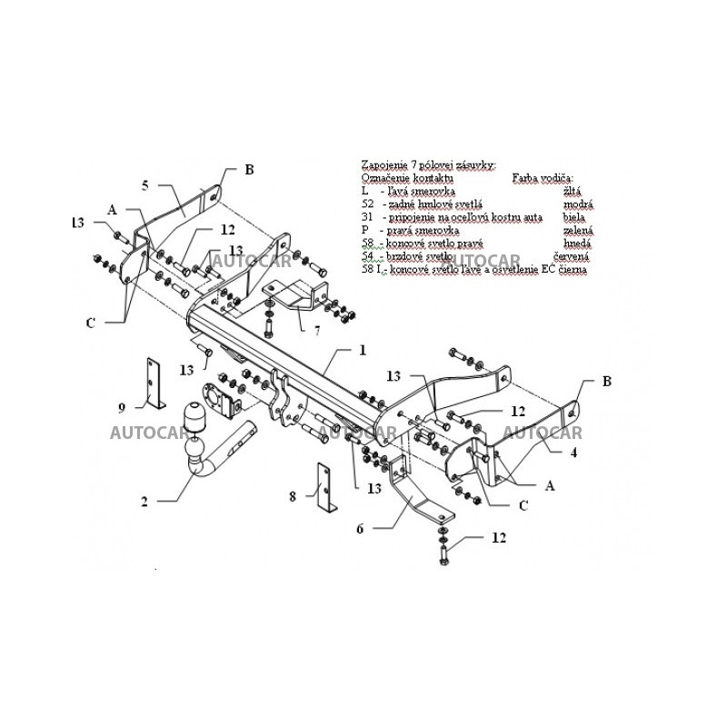 Ťažné zariadenie pre CAPTIVA - SUV,(C100) - automatický systém - od 2006 do 