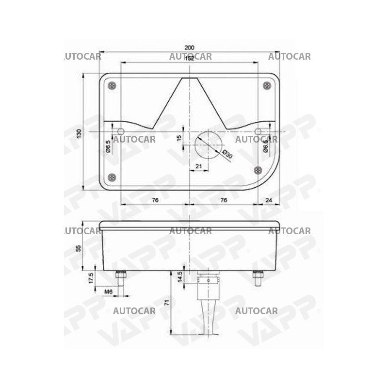 Svetlo zadné Ľavé
