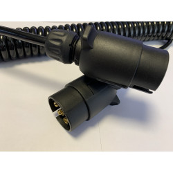 Prepojovací špirálový kábel - 2x zástrčka 7-PIN