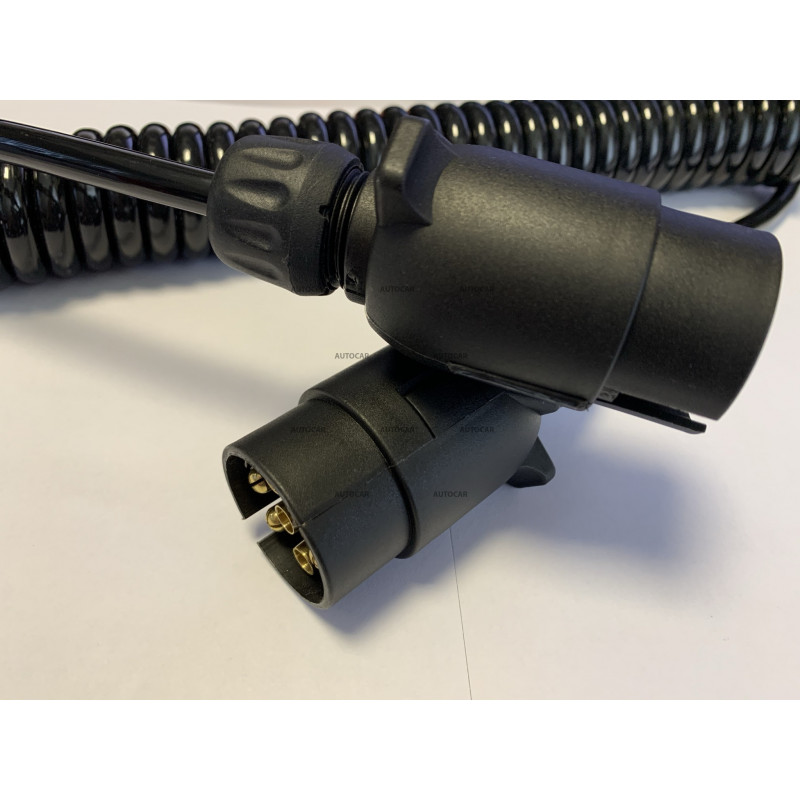 Prepojovací špirálový kábel - 2x zástrčka 7-PIN