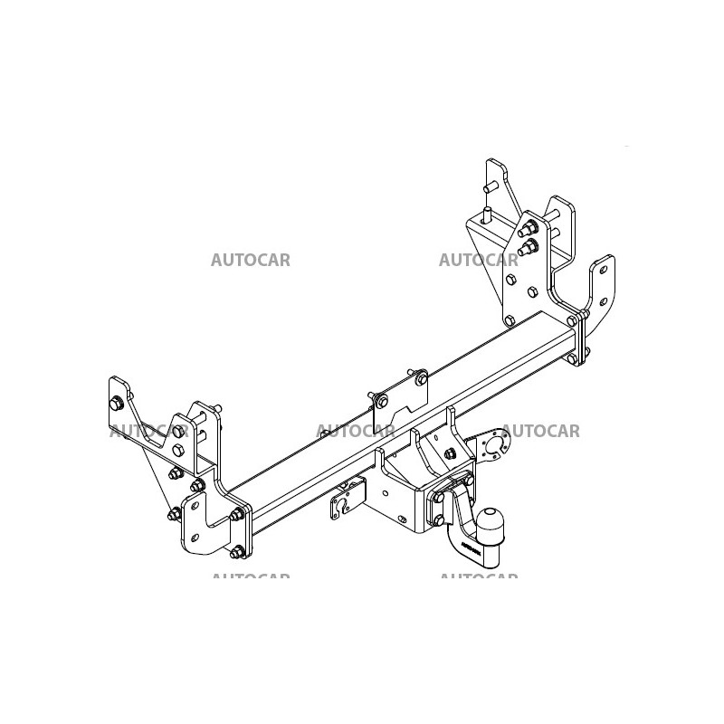 Ťažné zariadenie pre Dodge RAM 1500 / 2500 - skrutkový systém