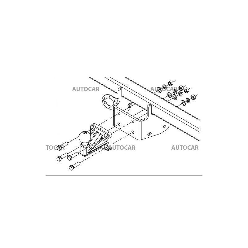 Ťažné zariadenie pre Peugeot BOXER - Dodávka L4, L5 - skrutkový systém