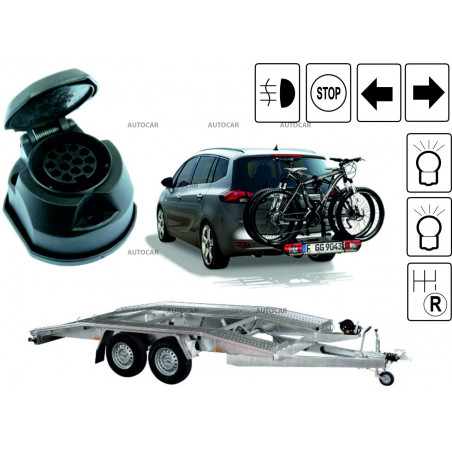 13/8 PIN typová elektroinštalácia (s modulom) pre ťažné zariadenia (so spiatočkou) - AUDI, SEAT, ŠKODA, VW 13/8 PIN typová elektroinštalácia (s modulom) pre ťažné zariadenia (so spiatočkou) - AUDI, SEAT, ŠKODA, VW
