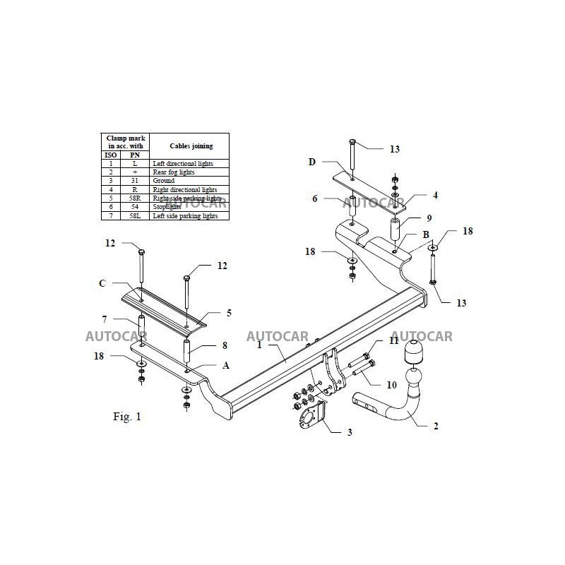 Ťažné zariadenie pre AVEO - 3/5 dv - skrutkový systém - od 2008 do 