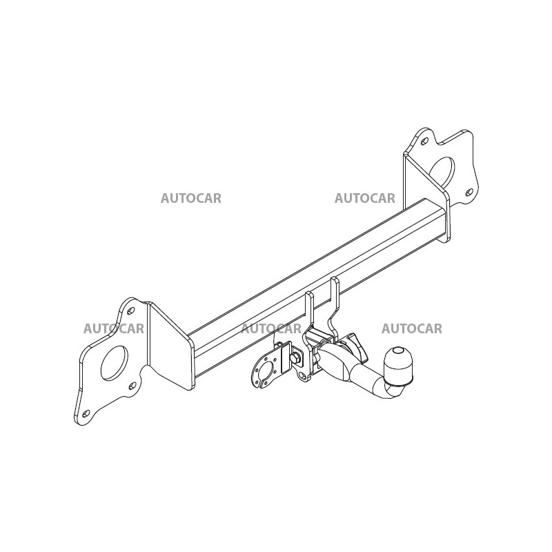 Ťažné zariadenie pre Tesla MODEL Y - odnímateľný horizontálny bajonetový systém - pre vozidlá s originál krytkou v nárazníku