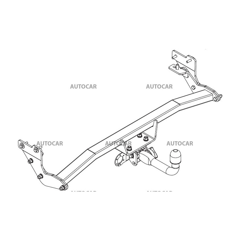 Ťažné zariadenie pre Hyundai KONA - odnímateľný horizontálny bajonetový systém Ťažné zariadenie pre Hyundai KONA - odnímateľný horizontálny bajonetový systém