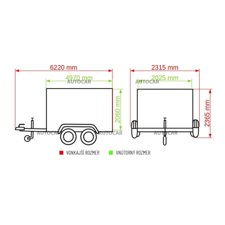 Skriňový autoprepravník Debon C1000 Skriňový autoprepravník Debon C1000