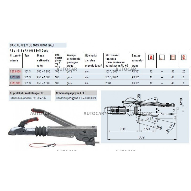 Nájazdová brzda 251S