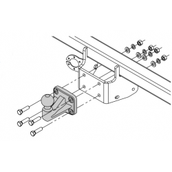 Cârlig de remorcare pre Toyota PROACE MAX - Furgoneta L4 - semidemontabil cu șuruburi