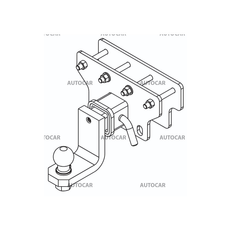 Cârlig de remorcare pentru JEEP GLADIATOR - cu o bilă americană de remorcare
