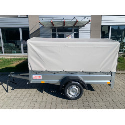 Remorcă cu prelată gri...