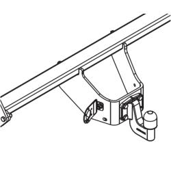 Cârlig de remorcare pentru Toyota HILUX - AN110/AN120/AN130 - sistem semidemontabil - cu şuruburi