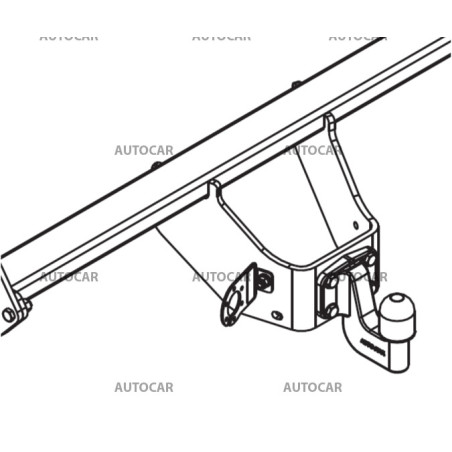 Cârlig de remorcare pentru Toyota HILUX - AN110/AN120/AN130 - sistem semidemontabil - cu şuruburi