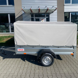 Remorcă cu prelată gri...