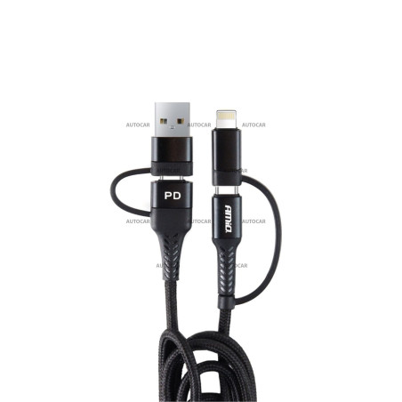 Cablu de încărcare și date universal AMIO - Încărcare rapidă PD