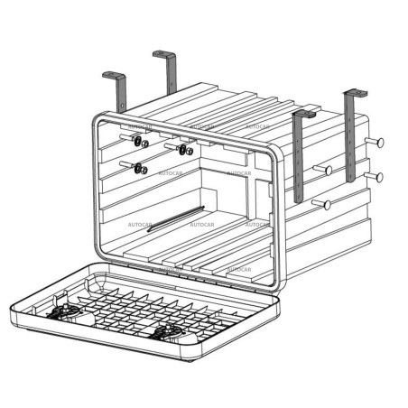 Suport pentru cutie remorcă (set pentru 1 cutie) Daken