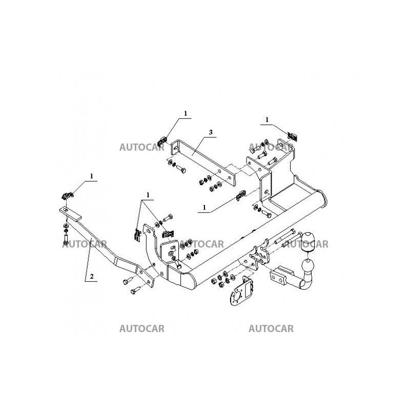 Ťažné zariadenie pre EVASION - 5dv., VAN (22, U6) - automatický systém - od 1994 do 2006