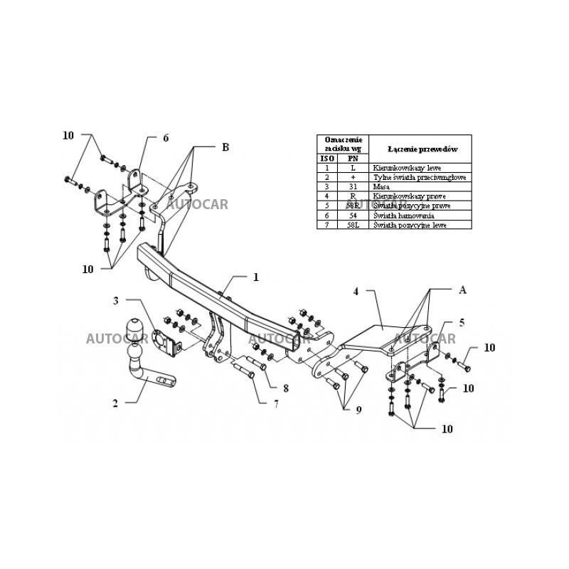 Ťažné zariadenie pre OUTLANDER - suv - skrutkový systém - od 2007 do 
