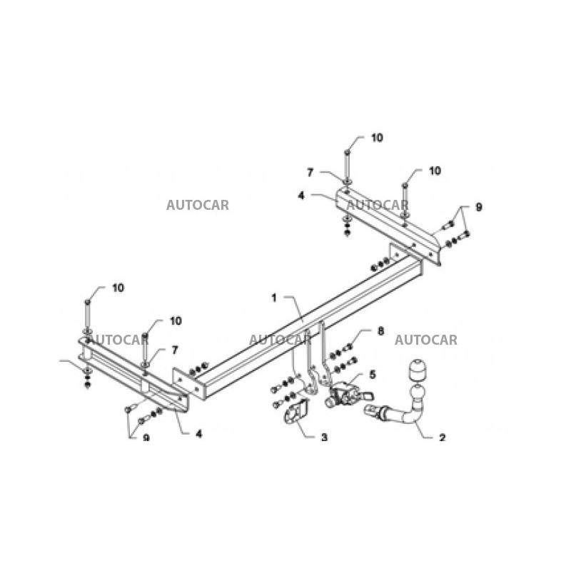 Ťažné zariadenie pre A 7 - 4 dv, Avant, quattro - skrutkový systém 