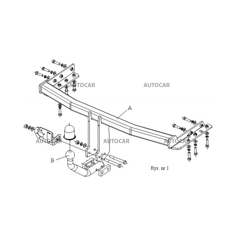 Ťažné zariadenie pre PRIMERA - Combi, (W 12) - skrutkový systém - od 2002 do 
