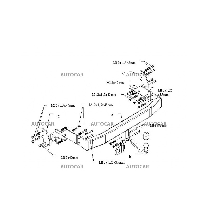 Ťažné zariadenie pre SORENTO - 5dv. (BL) - automatický systém - od 2002 do 2006
