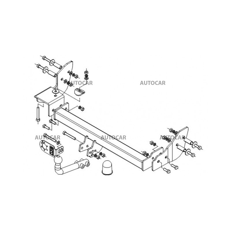 Ťažné zariadenie pre SPORTAGE - 5dv., 4WD, (K 00) - skrutkový systém - od 1994 do 2004