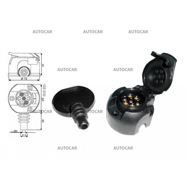 Zásuvka - 7 pólová