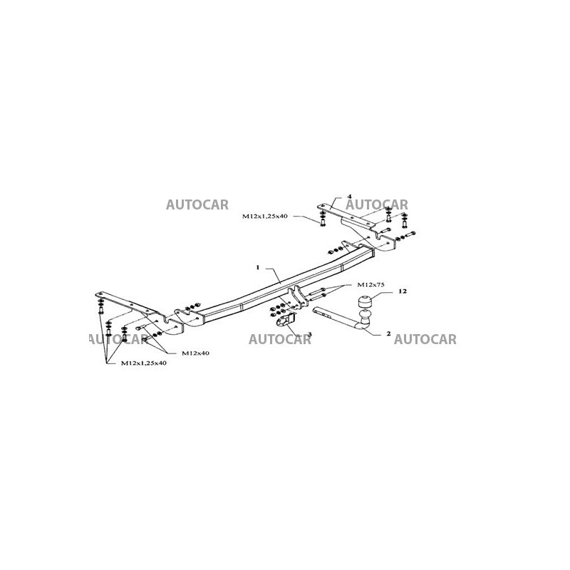 Ťažné zariadenie pre RAV 4 - 5 dv. s rezerv. kolesom na zadnych dverach - automatický systém - od 2009 do 