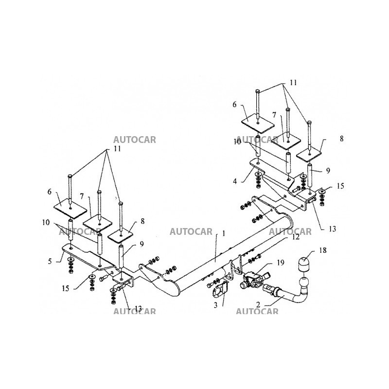 Ťažné zariadenie pre VECTRA - "C" Combi - skrutkový systém - od 2003 do 