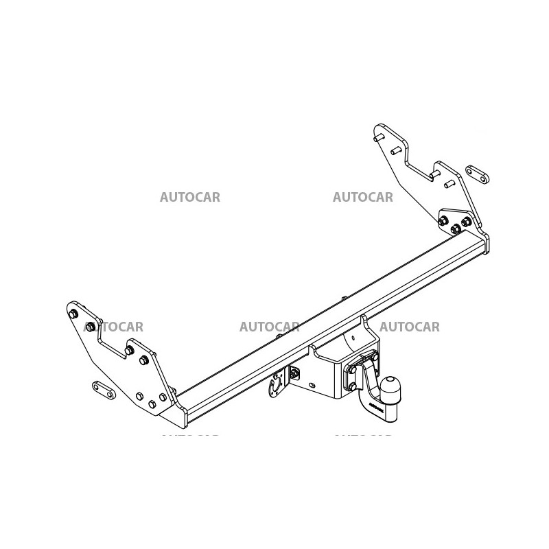 Cârlig de remorcare pentru Toyota HILUX - sistem fix