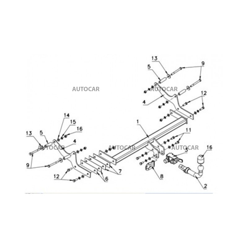 Ťažné zariadenie pre LAGUNA - combi - automatický systém - od 2007 do 