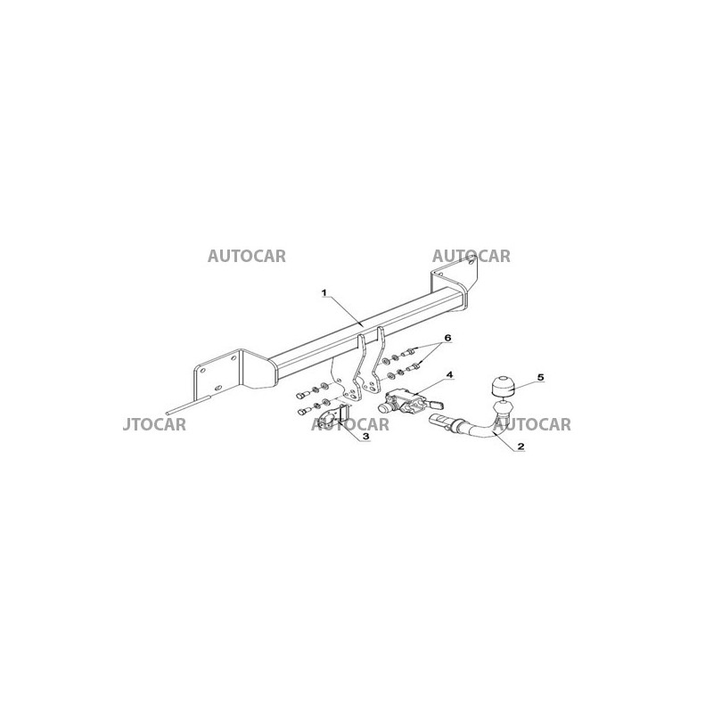 Ťažné zariadenie pre seria 1 - 5 dv E 87 - skrutkový systém - od 2004 do 